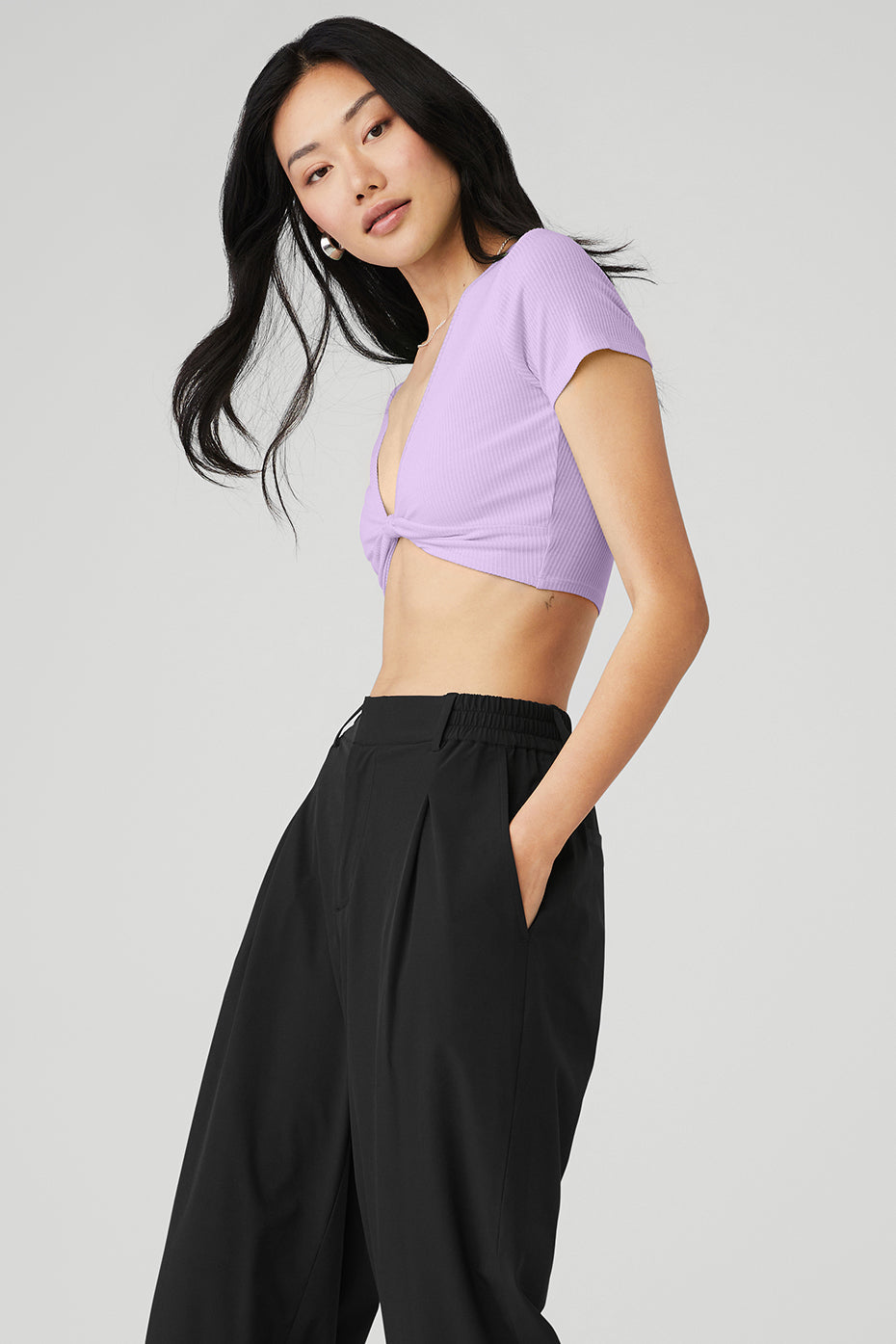 Ribbed Knotty Short Sleeve