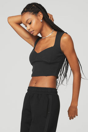 Ribbed Sweetheart Short Sleeve