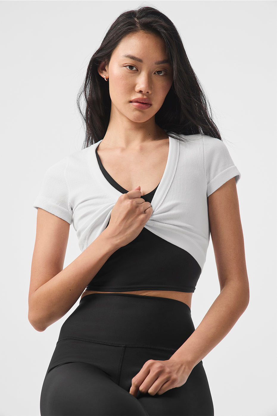 Seamless Ribbed Cropped Serene Short Sleeve