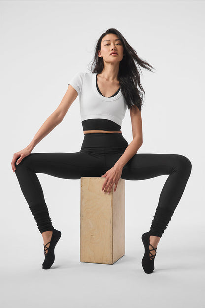 Seamless Ribbed Cropped Serene Short Sleeve