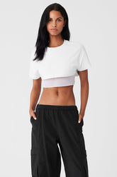 Made You Look Cropped Short Sleeve Tee