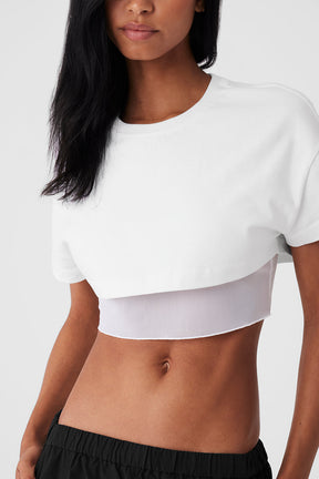 Made You Look Cropped Short Sleeve Tee