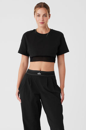 Made You Look Cropped Short Sleeve Tee