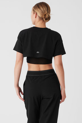 Made You Look Cropped Short Sleeve Tee