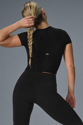 Mesh Cropped Tempo Short Sleeve