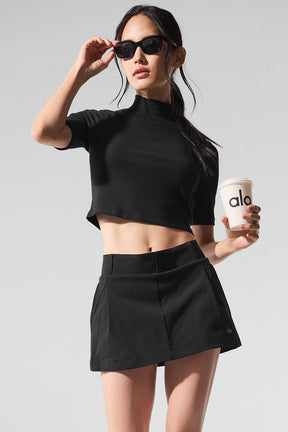 Ribbed Mesh Secret Short Sleeve