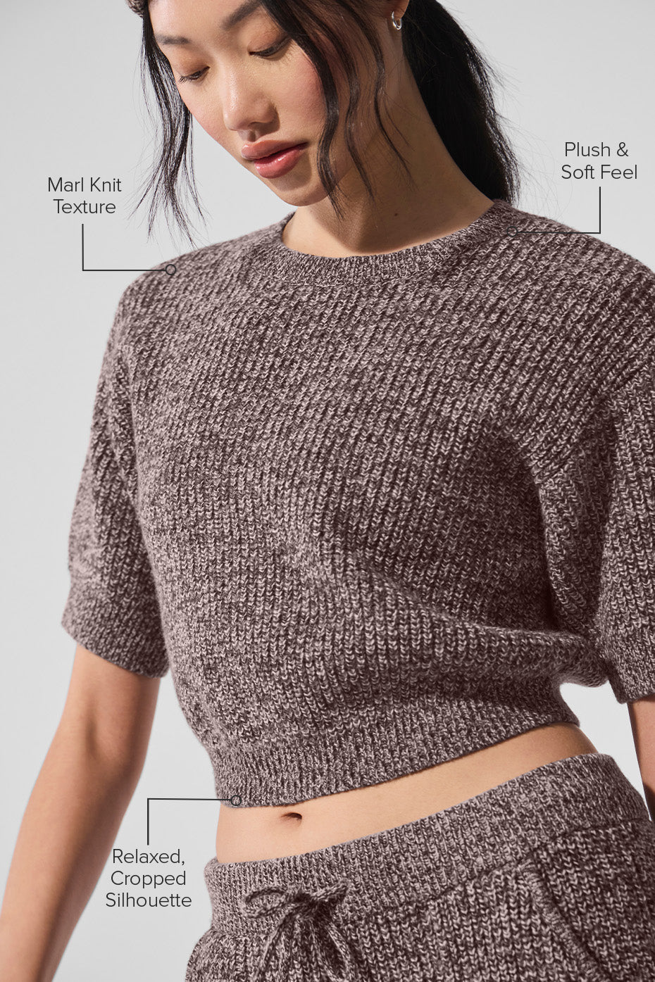 Marl Sweater Short Sleeve