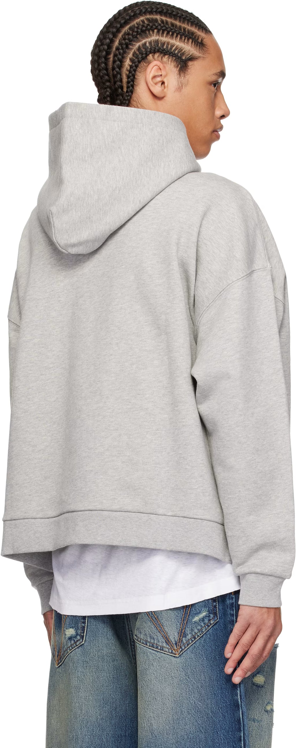 Gray College Logo Hoodie