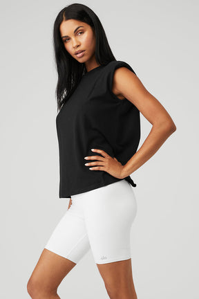 Headliner Shoulder Pad Sleeveless Tee