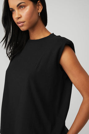 Headliner Shoulder Pad Sleeveless Tee