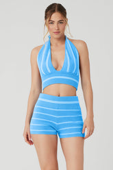 Cashmere Mini Stripe Halter Tank