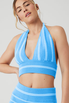 Cashmere Mini Stripe Halter Tank