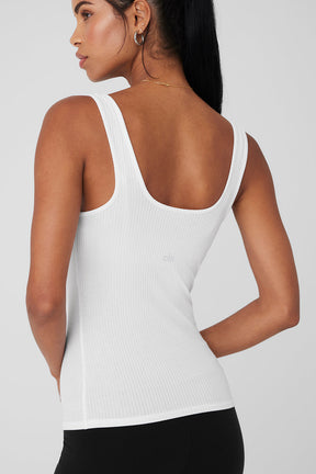 Ribbed Sea Coast Scoop Neck Tank