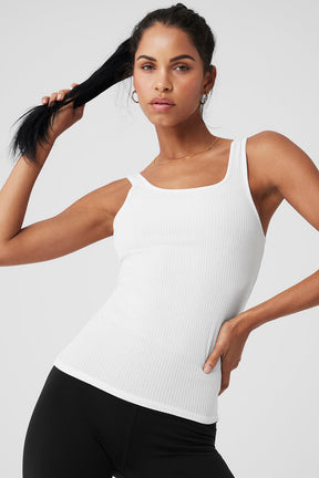 Ribbed Sea Coast Scoop Neck Tank