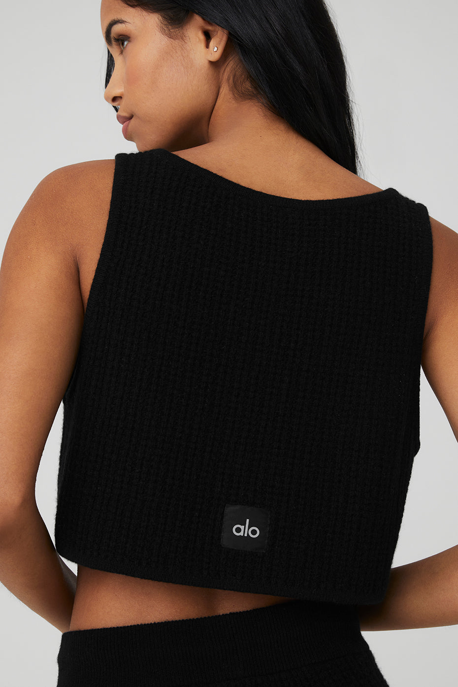 Cashmere Plush Waffle Cropped Tank