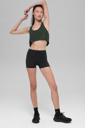 Cashmere Plush Waffle Cropped Tank
