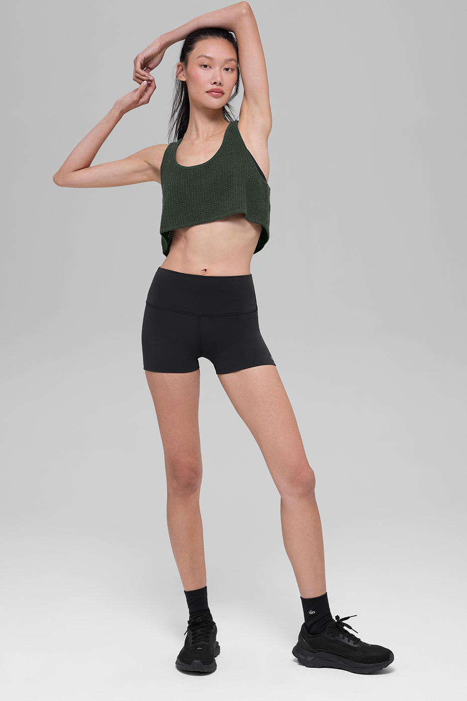 Cashmere Plush Waffle Cropped Tank