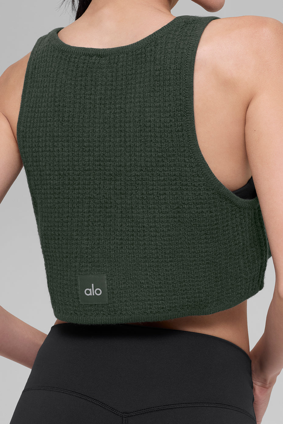 Cashmere Plush Waffle Cropped Tank
