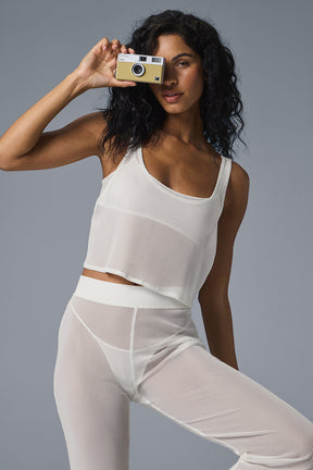 Striped Mesh Tropical Nights Tank