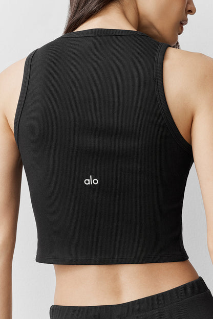 Ribbed Modal Henley Tank