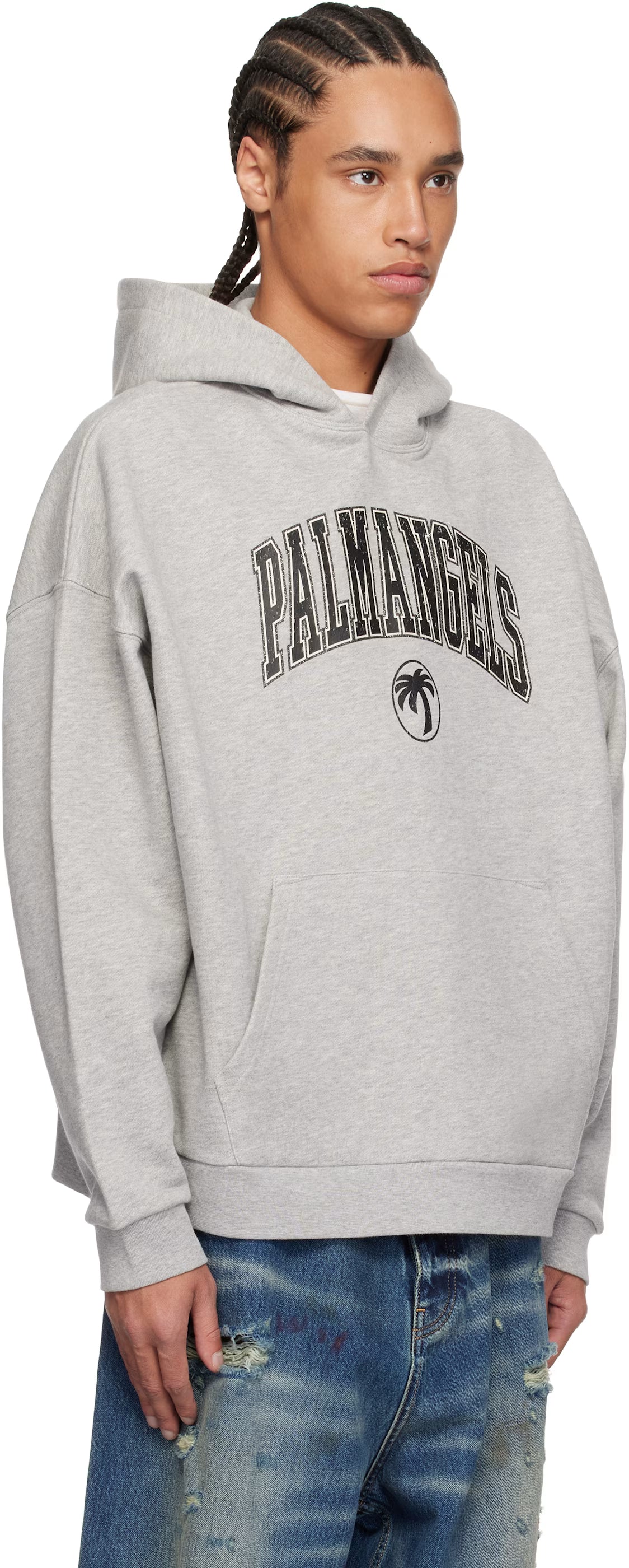 Gray College Logo Hoodie