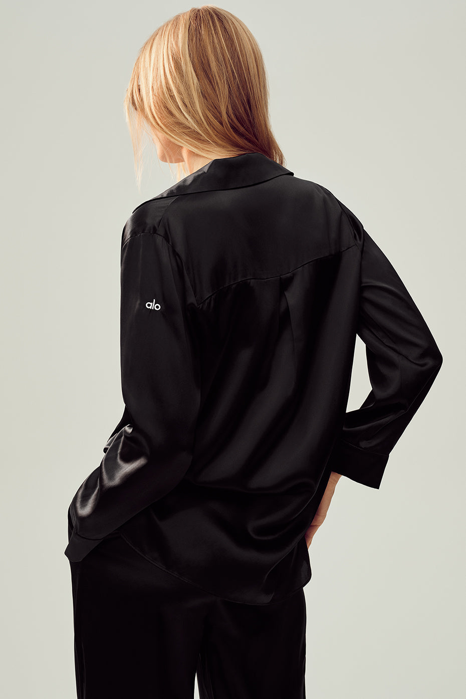 Silk Luminous Button Up