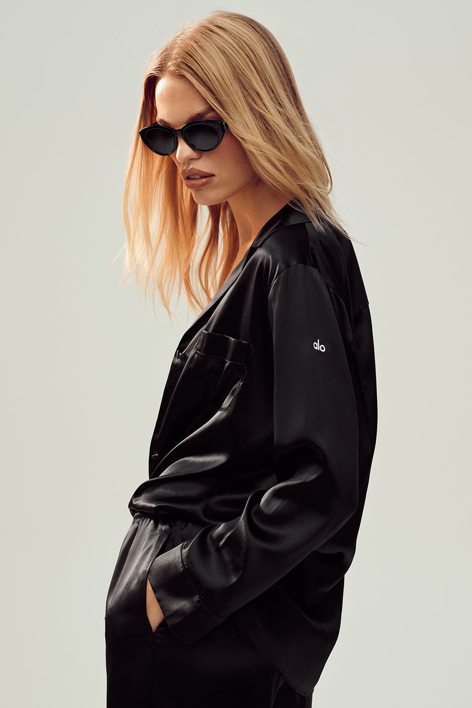 Silk Luminous Button Up