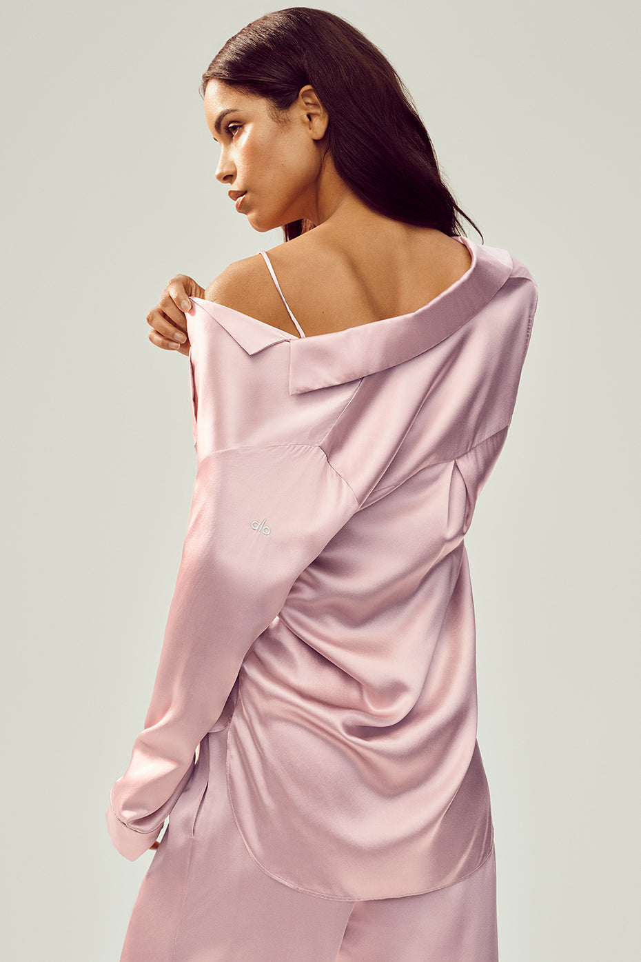 Silk Luminous Button Up