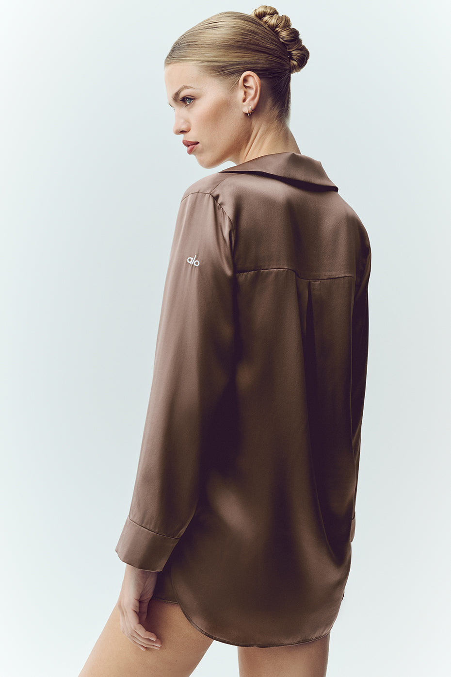 Silk Luminous Button Up