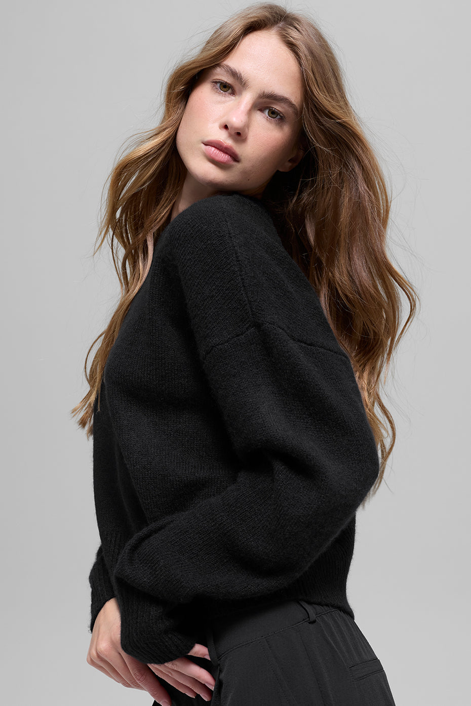 Wool Cashmere Cropped New Class Crewneck Sweater