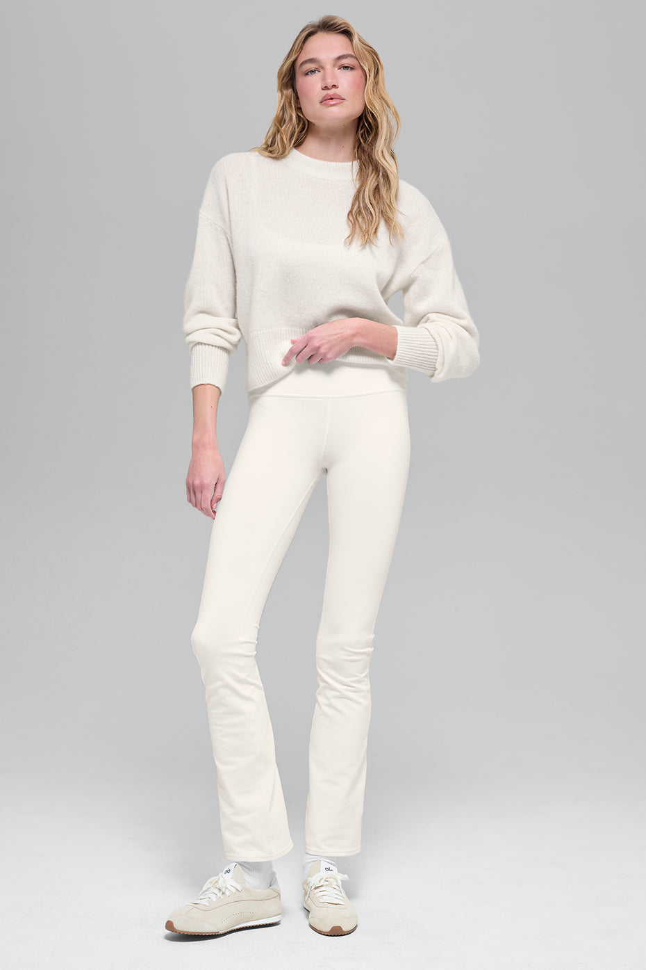 Wool Cashmere Cropped New Class Crewneck Sweater