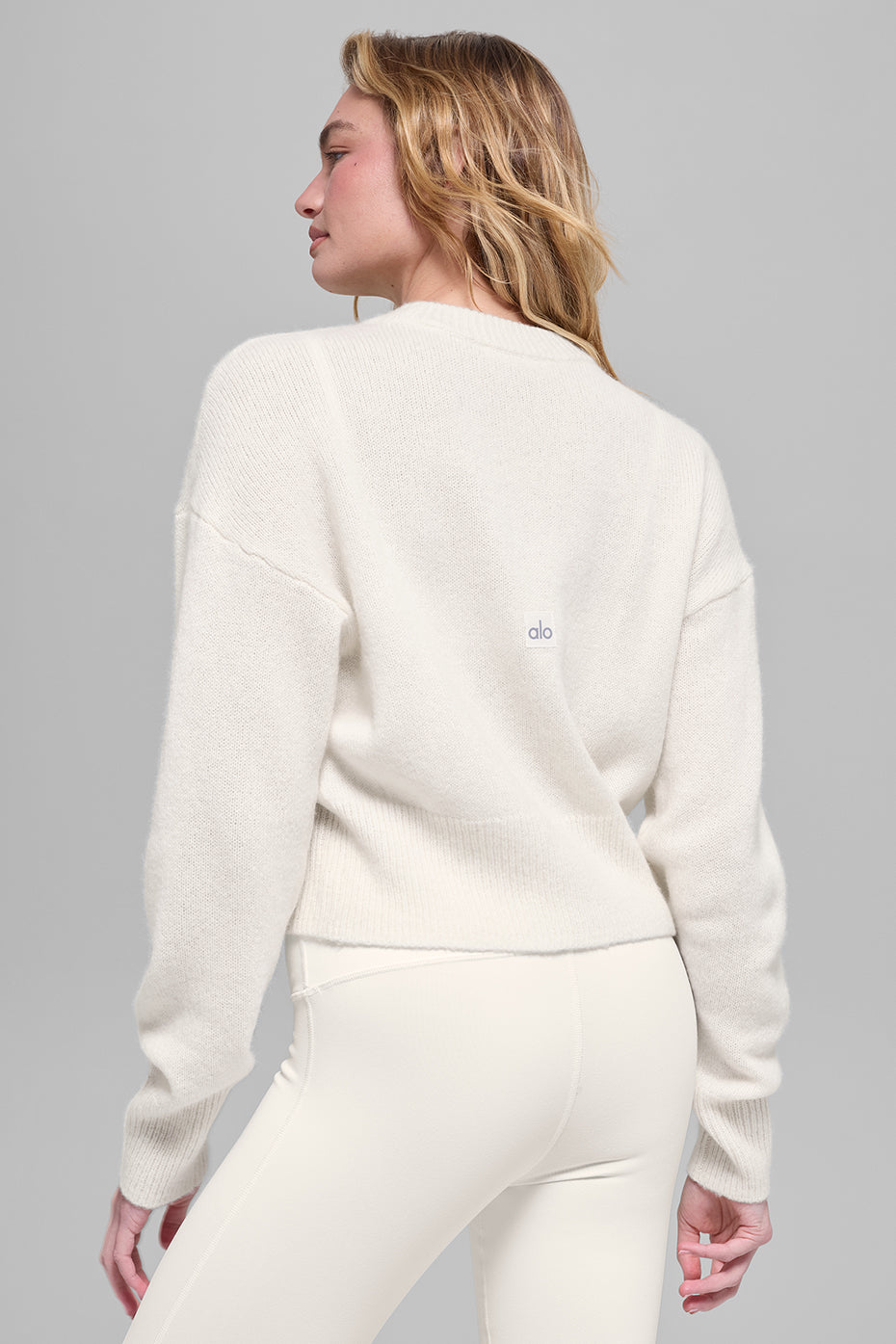Wool Cashmere Cropped New Class Crewneck Sweater