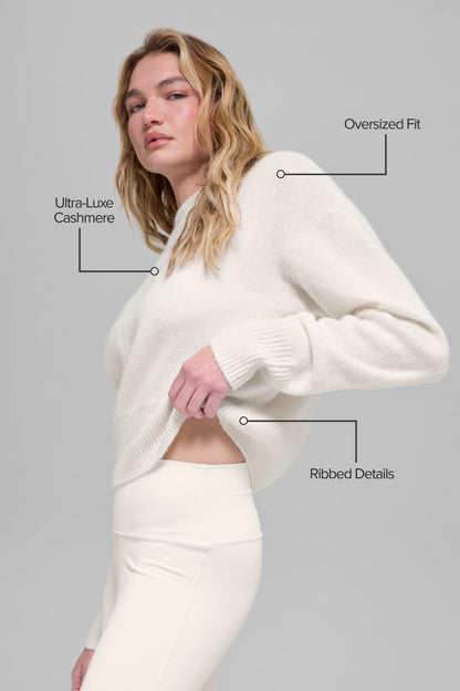 Wool Cashmere Cropped New Class Crewneck Sweater