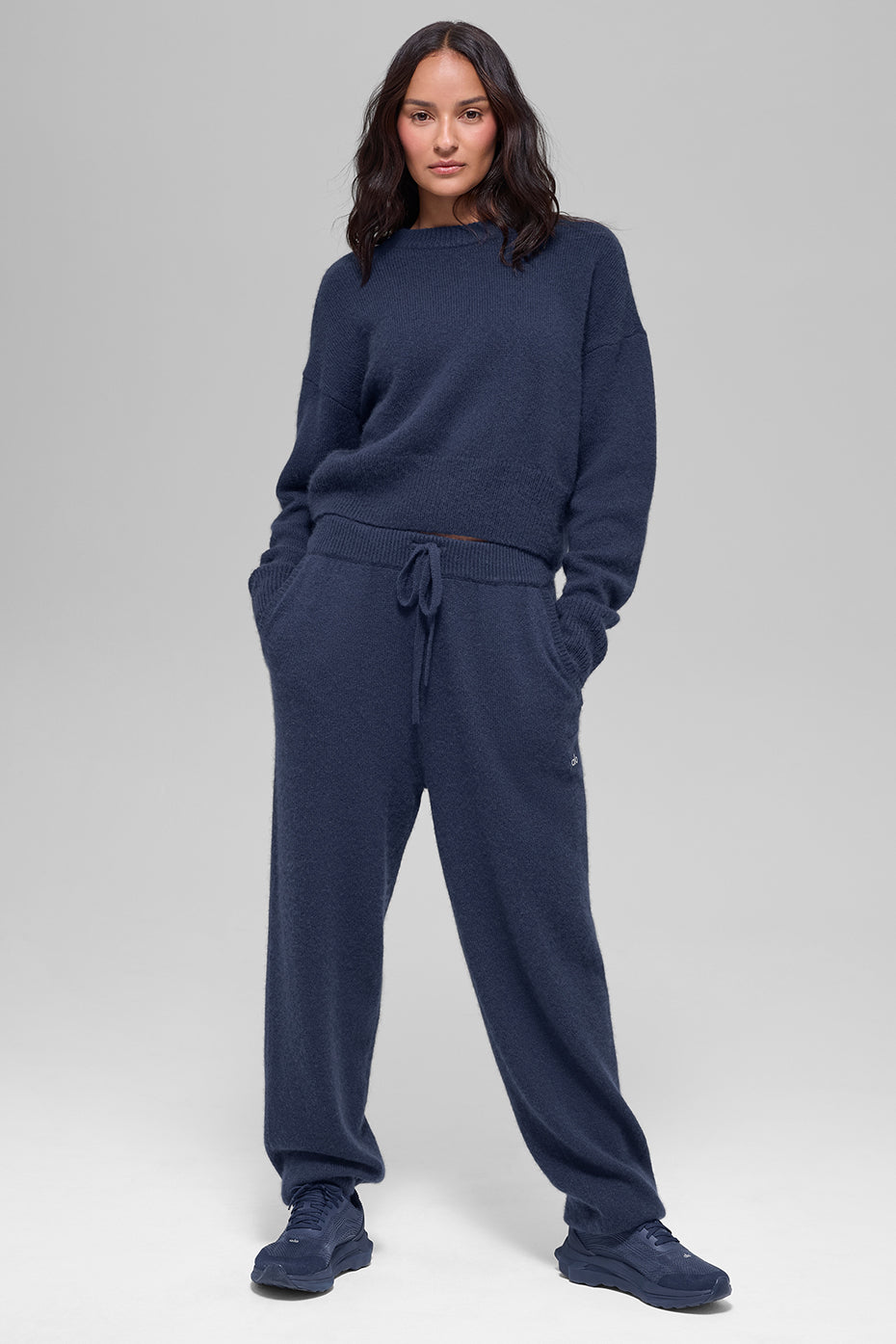 Wool Cashmere Cropped New Class Crewneck Sweater