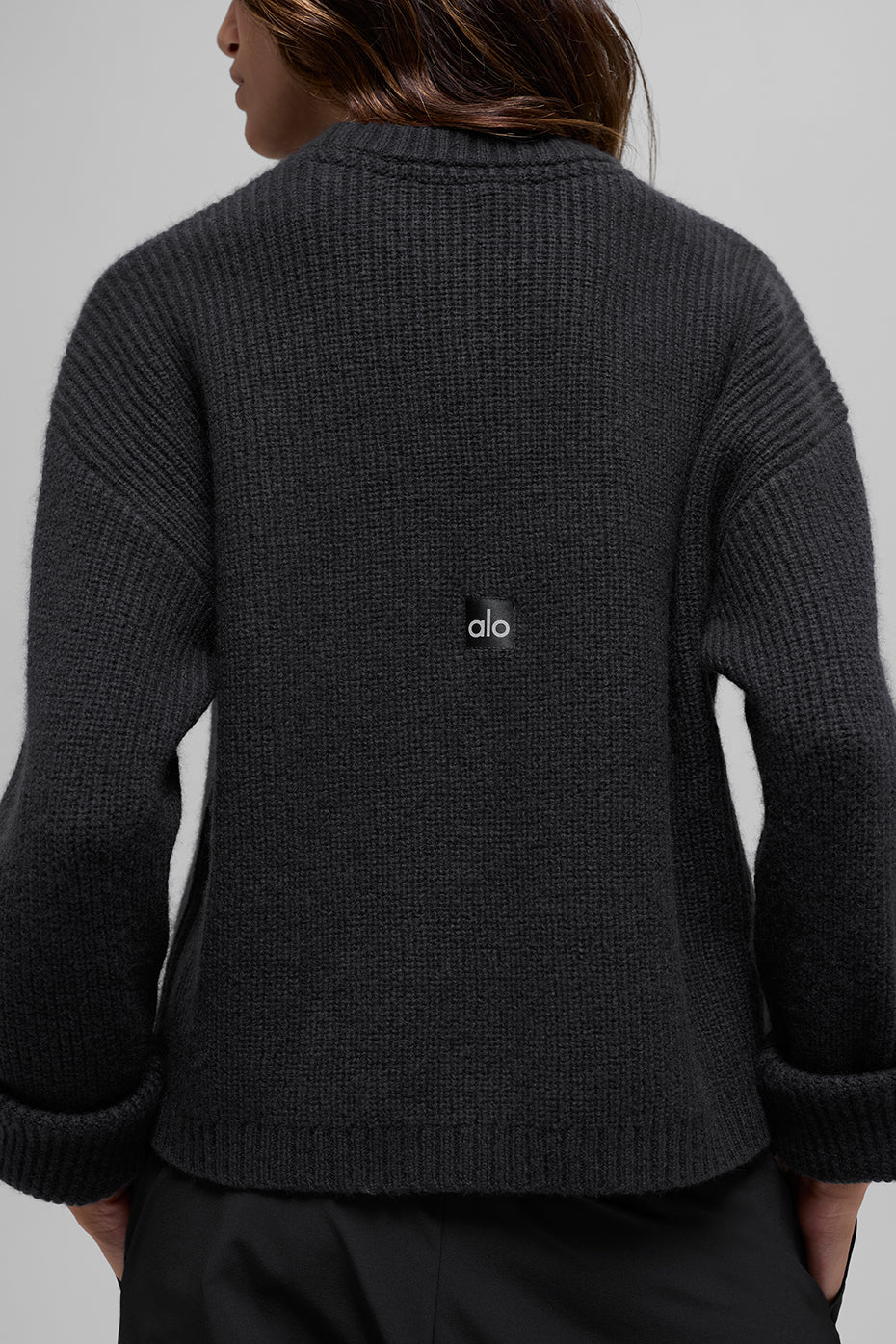 Wool Cashmere Ribbed Noble Crewneck Sweater