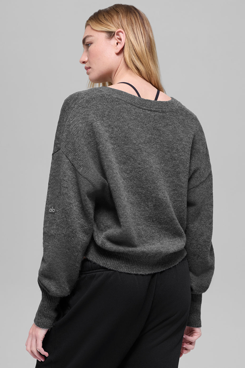 Wool Cashmere Cropped New Class V-Neck Sweater