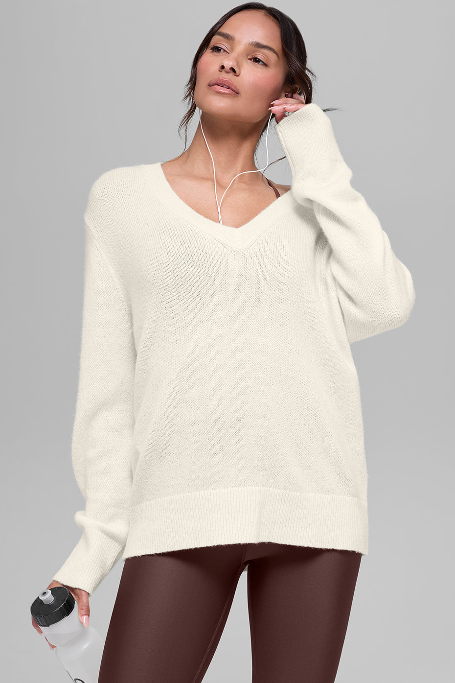 Wool Cashmere New Class Oversized V-Neck Sweater