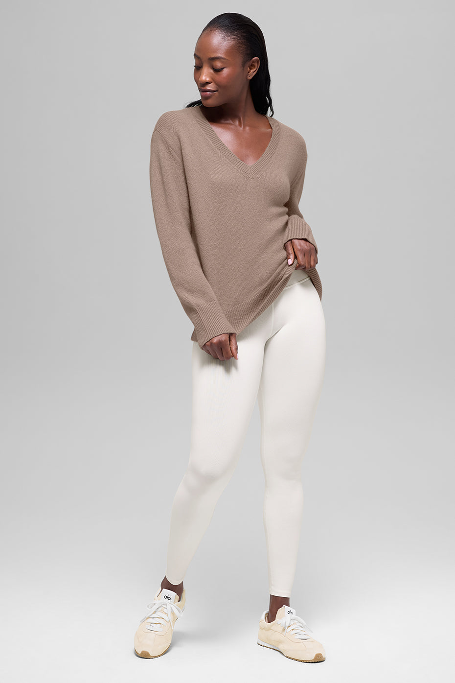 Wool Cashmere New Class Oversized V-Neck Sweater