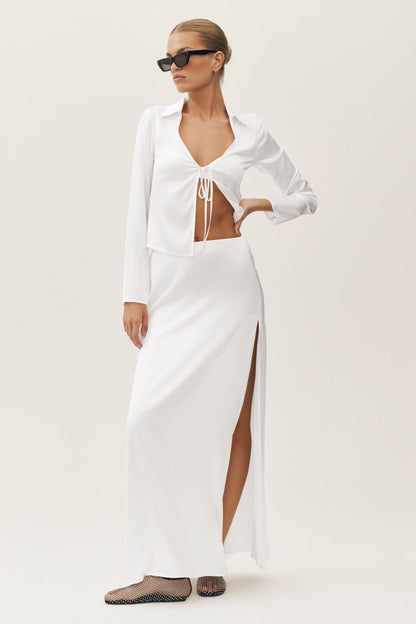 Silk Blend Radiance Long Sleeve Top