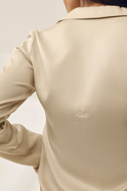Silk Blend Radiance Long Sleeve Top