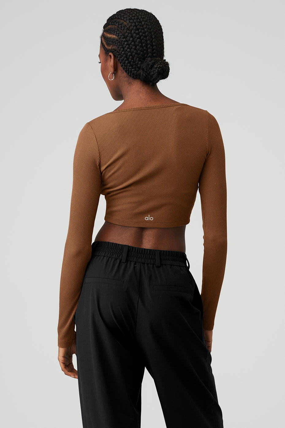 Ribbed Cropped Whisper Cardigan