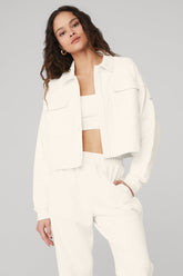 Renown Cropped Button-Up Pullover