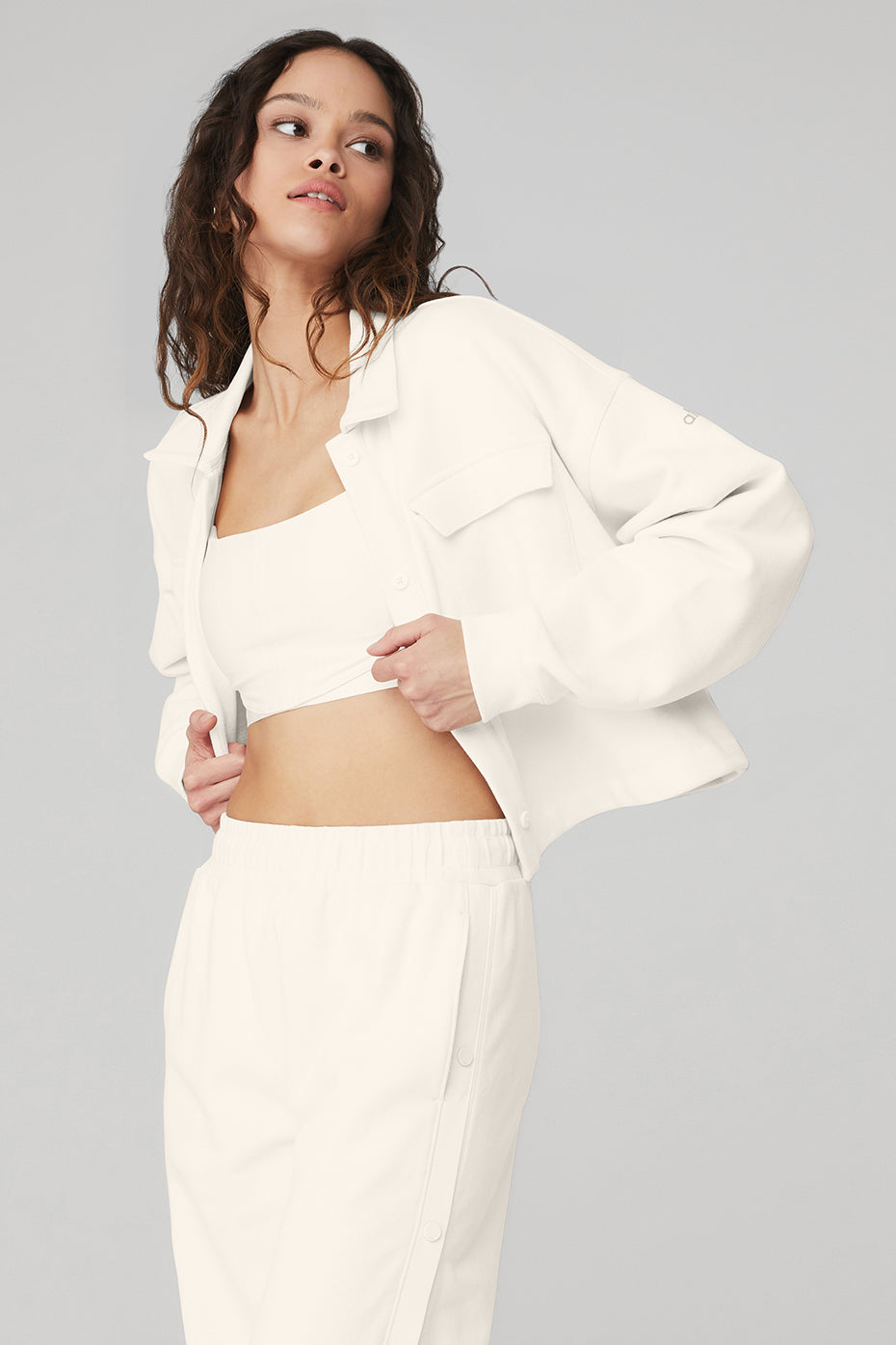 Renown Cropped Button-Up Pullover