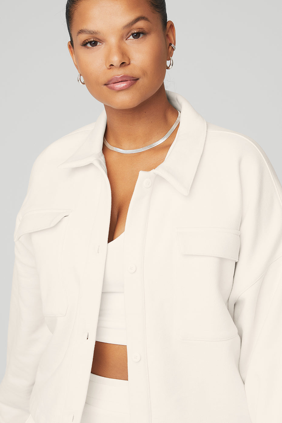 Renown Cropped Button-Up Pullover