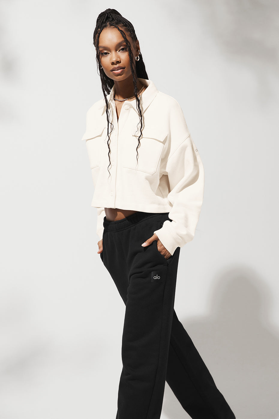 Renown Cropped Button-Up Pullover