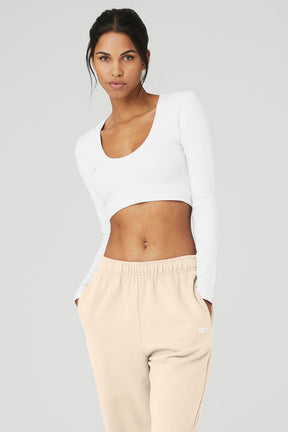 Seamless Ribbed Cropped Serene Long Sleeve