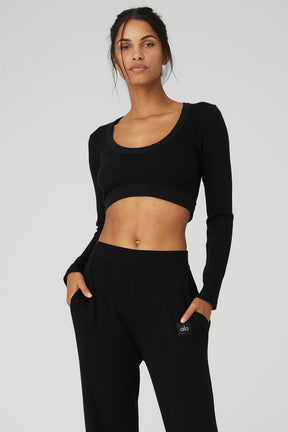 Seamless Ribbed Cropped Serene Long Sleeve