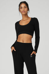 Seamless Ribbed Cropped Serene Long Sleeve