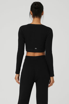 Seamless Ribbed Cropped Serene Long Sleeve