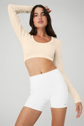 Seamless Ribbed Cropped Serene Long Sleeve
